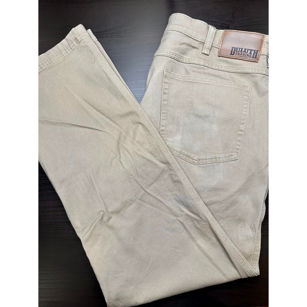 Duluth Trading Co Flex Fire Hose Pants Mens 36x32 Khaki Tan Workwear 62752C